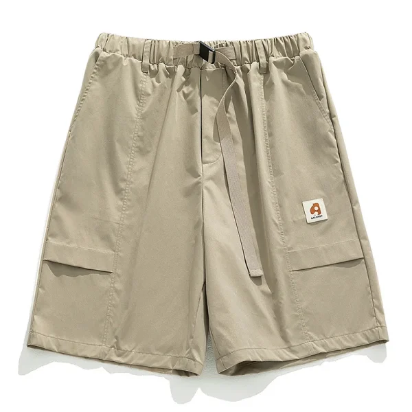 Buckle Belt Cargo Shorts Men's Summer Loose Five-point Pants Men's Size