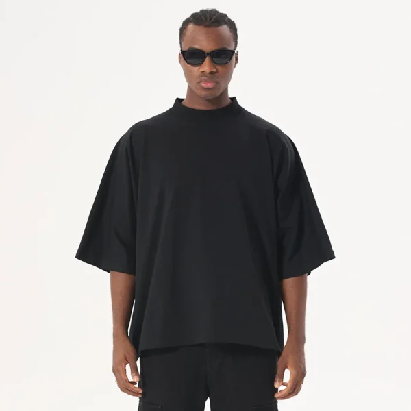 Good Quality Streetwear Blank Thick Black 100% Soft Cotton t Shirt Men 230 Gsm Oversized Heavy t Shirts for Men