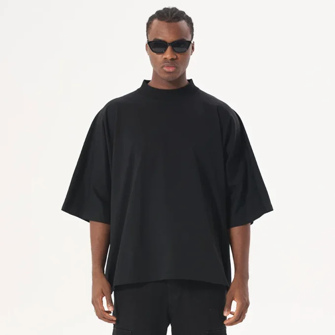Good Quality Streetwear Blank Thick Black 100% Soft Cotton t Shirt Men 230 Gsm Oversized Heavy t Shirts for Men