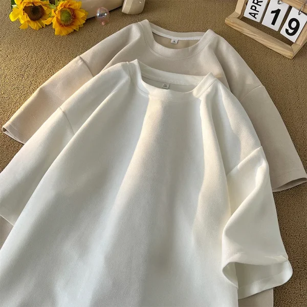 Manufacturing Screen Print Embroidery DTG Blank Cotton Oversize Plain Suede Thick Heavy Unisex T-shirt for Men