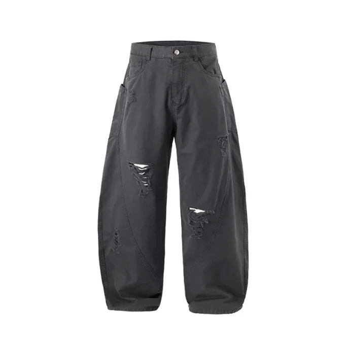 Casual Fashion Washed Cut Scythe Mens Pants Spring Summer 25 New American Street Baggy Scythe Wide Leg Cargo Pants