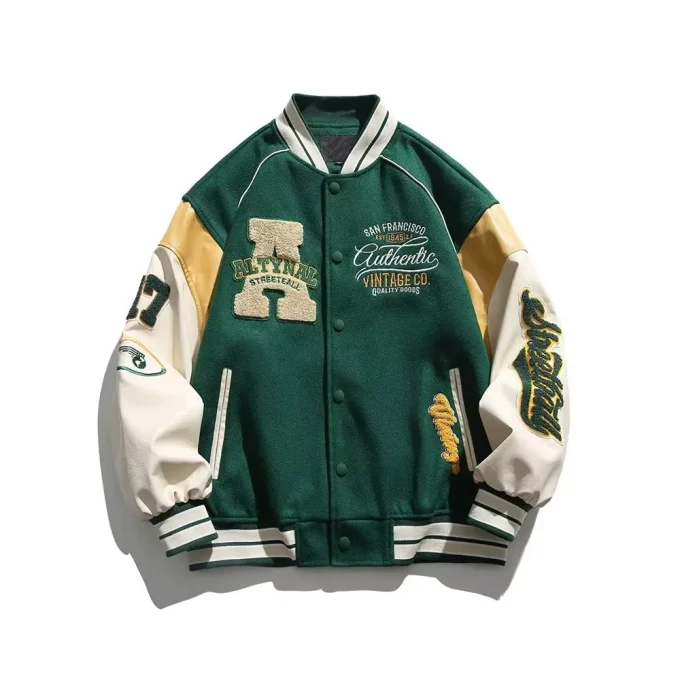 Embroidered College Sports Varsity Jacket Bomber Mens Baseball Jackets - Image 4