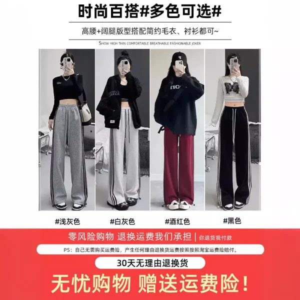 Women's  Three-Stripe Jogger Sweatpants Plus Size XL  Breathable Anti-Pilling Cargo Pants Digital