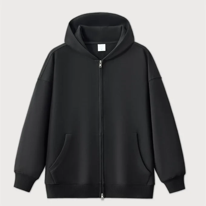 Heavy Weight 400 GSM Street Wear Solid Colors Full Zipper Men's Hoodies