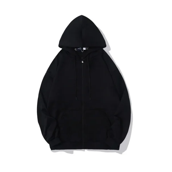 High Quality Metal Zipper Loose Oversized Hoodies Men Full Zip up Cotton Vintage Hoodies - Image 5
