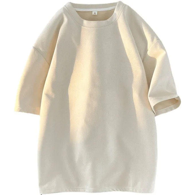 Manufacturing Screen Print Embroidery DTG Blank Cotton Oversize Plain Suede Thick Heavy Unisex T-shirt for Men