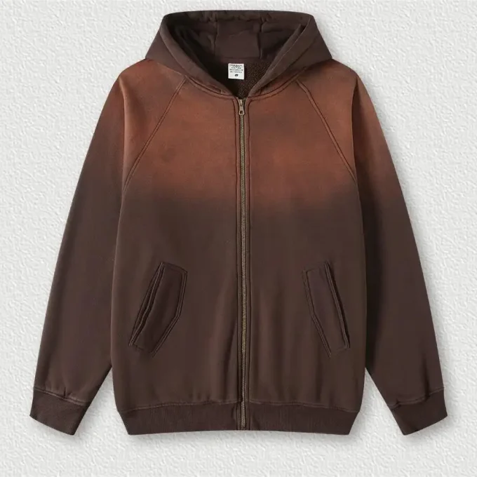 Heavy Weight Street Wear Vintage Washed Colors Shade Men's Hoodies