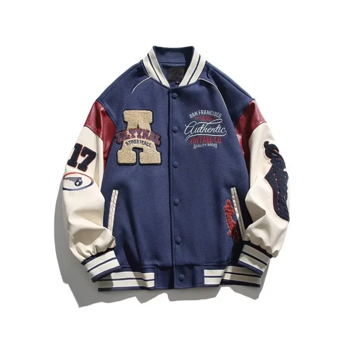 High Quality Print Embroidered Varsity Jackets Unisex Baseball Oversized Jacket - Image 3