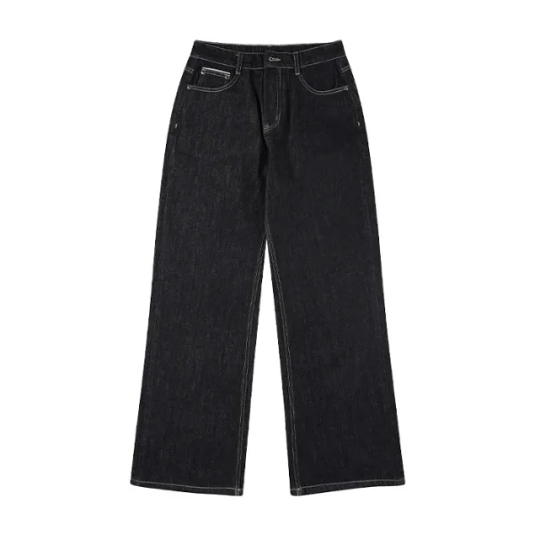 2025 Men's Straight Loose A-Line Versatile Pants New Style Old Money Original Black Blue Cow Red Ear Trendy Trendy Jeans Washed - Image 6
