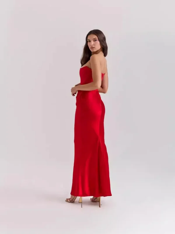 European American Women's Ball Gown Cross-Border Fashion Sexy Backless Slim Floor-Length Evening Design for  Parties - Image 3