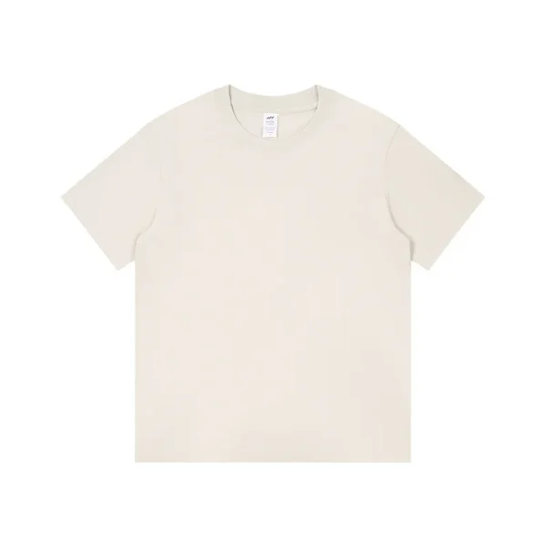 Pure Cotton  Short Sleeve T-Shirt Regular Shoulder Neck Top Solid Color Half Sleeve Base Knitted - Image 5