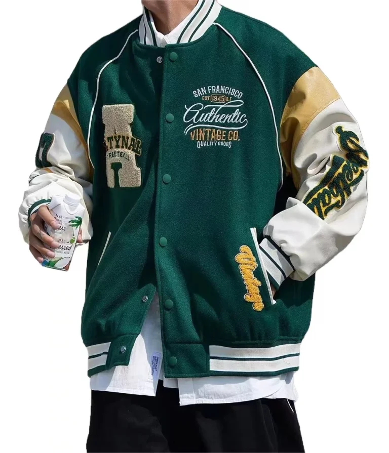Embroidered College Sports Varsity Jacket Bomber Mens Baseball Jackets - Image 2