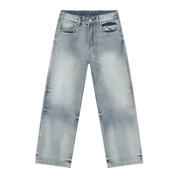2025 Men's Jeans Casual Straight Loose Washed Jean Design Denim Pants for Men High Quality