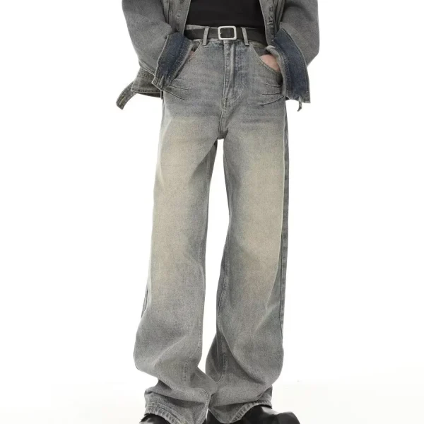 Denim Design Baggy Jeans and Denim Jackets Cleanfit Streetsuit Set Heavyweight Denim Set for Men