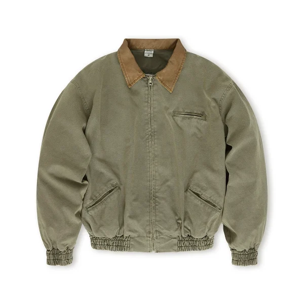 High Quality Cotton Jackets Style Men's Long Trench Coat Canvas Fabric Casual Woven Long Clothing Length Safari Jacket in Khaki