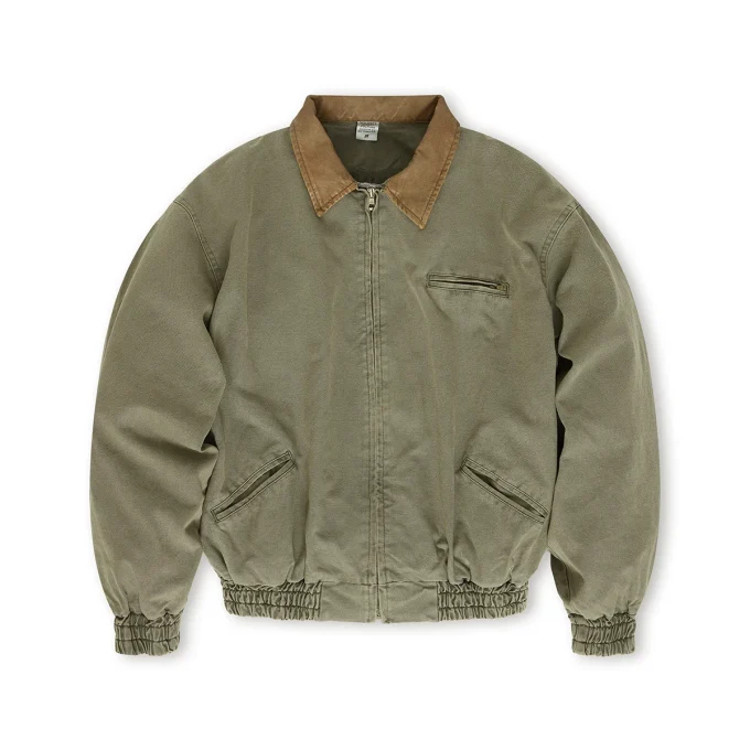 High Quality Cotton Jackets Style Men's Long Trench Coat Canvas Fabric Casual Woven Long Clothing Length Safari Jacket in Khaki