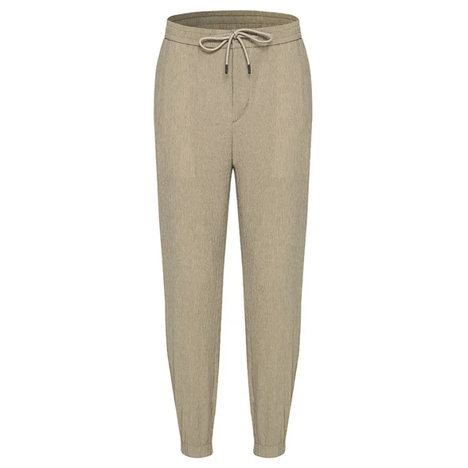 2025 Hot Sale Men's Fashion Casual Seersucker Jogger Pants Men Straight Trousers