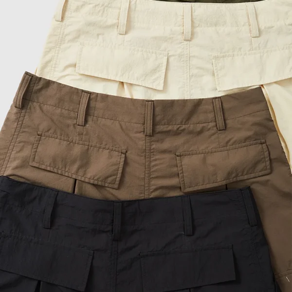 100% Nylon Loose Tooling Wide-leg Pants Multi-functional Pocket Windbreaker Pants for Men