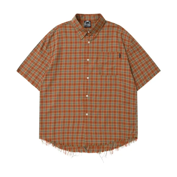New Design Summer Fashion Breathable Soft Catton Casual Plaid Stripe Oversize T-shirt Unisex