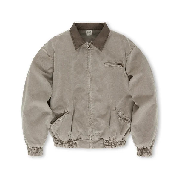 Blank Acid Washed Old Lapel Jacket Fall/winter Loose Casual Men's Jacket American Vintage Men's Heavy Canvas Jacket - Image 6