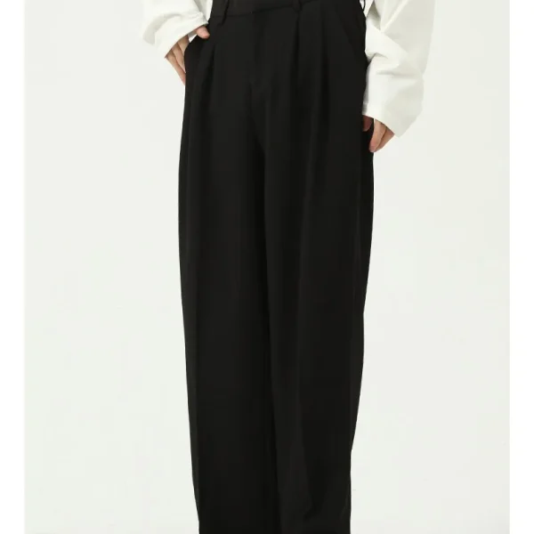 Cool comfort Dress Pants Men's Summer Straight Leg Loose Casual Men Dress Pants commuter Wide Leg Men Casual Suit Pants