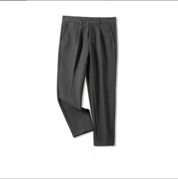 Casual Classic Soft Light Slim Fit Straight Men Dress Chino Khaki Trousers Pants - Image 5