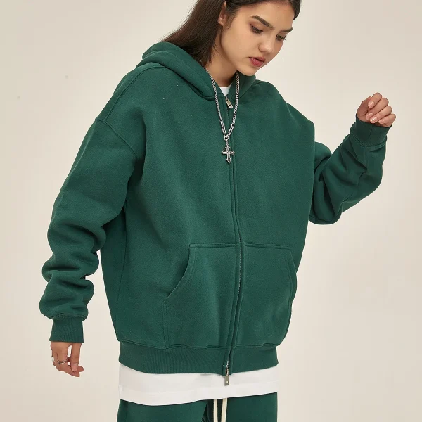 New Product Hot Sale Cropped Hoodie and Cozy Sweatpants Suit Heavyweight Oversized Plain Thick Boxy Hoodie Set