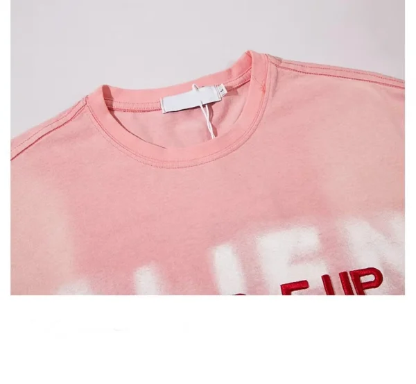 New High Quality Colorful Letter Embroidered Printed Cotton O-Neck Men's T-Shirts - Image 3