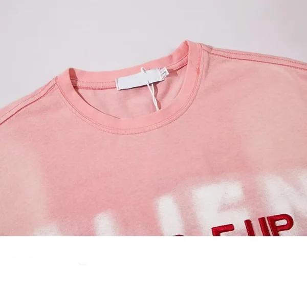 New High Quality Colorful Letter Embroidered Printed Cotton O-Neck Men's T-Shirts