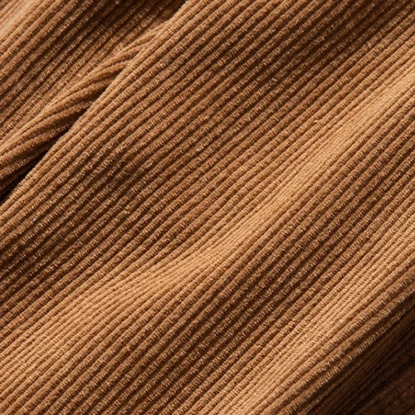 100% Cotton Front Pleat Relaxed Fit Corduroy Chino Pants for Men