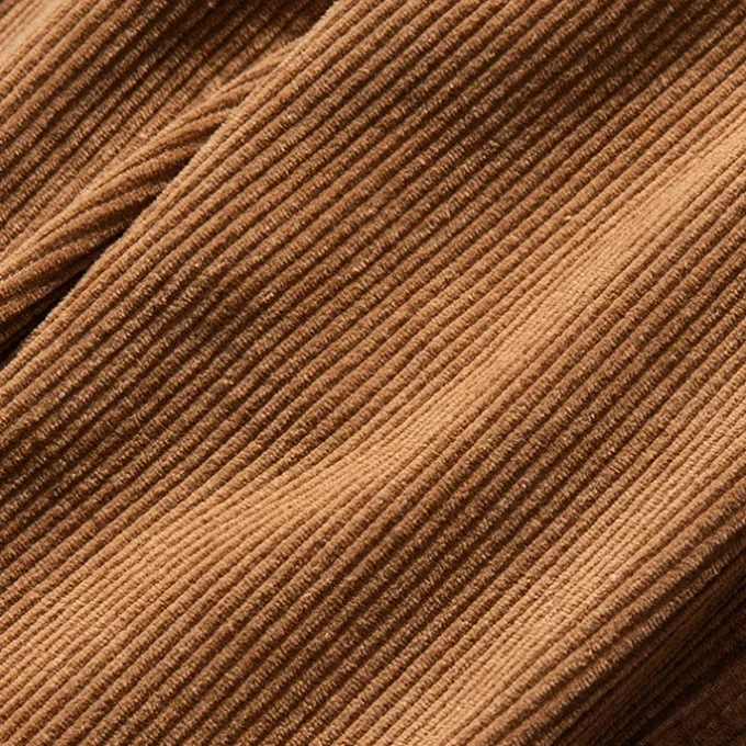 100% Cotton Front Pleat Relaxed Fit Corduroy Chino Pants for Men