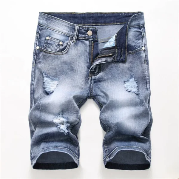 2025 Spring Men Cotton Solid Men's Shorts Clothing Jeans Shorts New Short Bermuda Fashion Casual Summer Denim WASHED - Image 3