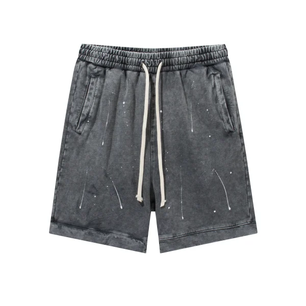 Solid Color Wash-and-wear  Men's Shorts Distress Short High Street Pants Shorts for Men - Image 5