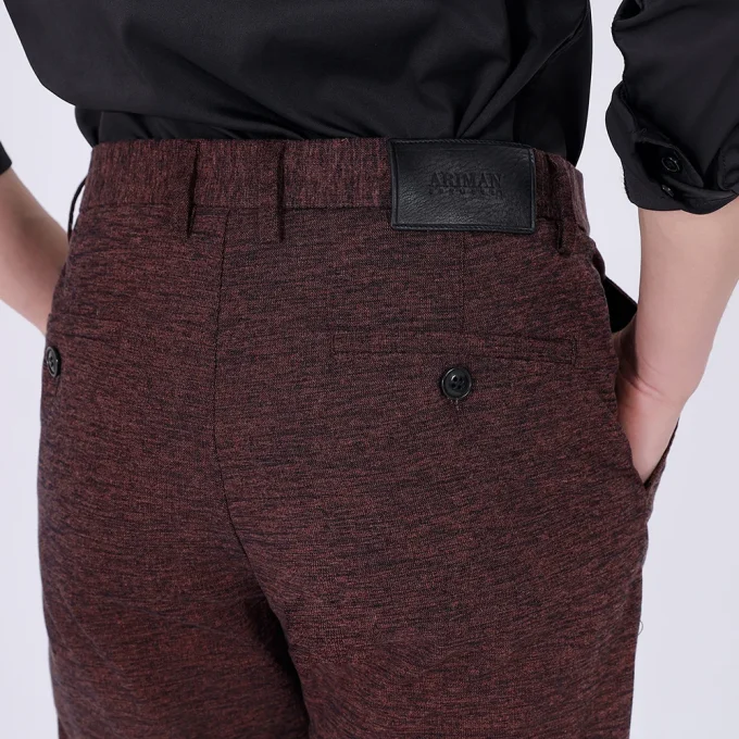 Autumn Men's Casual Stretch Pants Business-Style Cross-Border Exclusive Mid-Waist Loose Straight-Leg Classy Fashion Light Wash