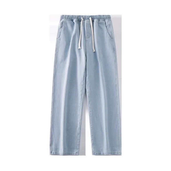 Fashion Casual Clothes Jeans Baggy Cargo Buttons Men's Jeans Pants Trousers for Men Denim - Image 3