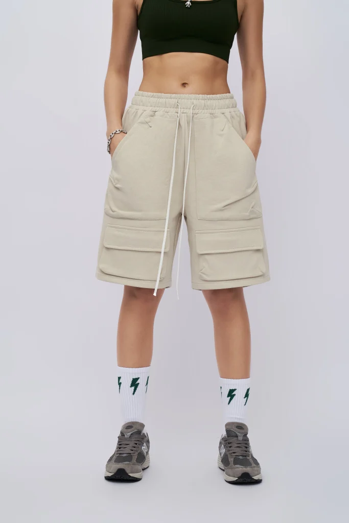 2025 New Style Freight Blank Men's Heavy 100% Cotton Shorts Multi-pocket Design Fashion Cargo Shorts - Image 3