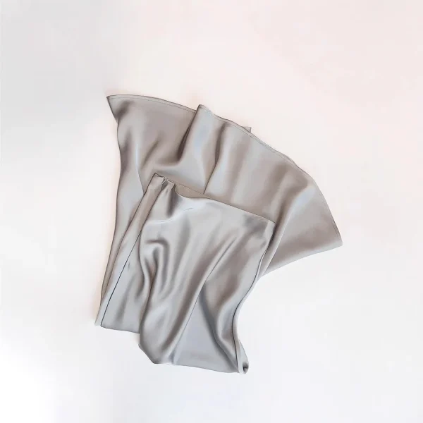 Women's High Waist A-Line Fishtail Skirt Long Satin-Draped Acetate Skirt with French Style for Spring Summer Casual Dressing - Image 2