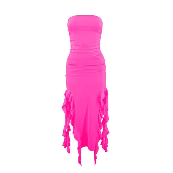 2025 Summer European American Style Cross-Border Hot Product Sexy Women's Floor-Length One-Shoulder Jellyfish Lace New for Hot - Image 6