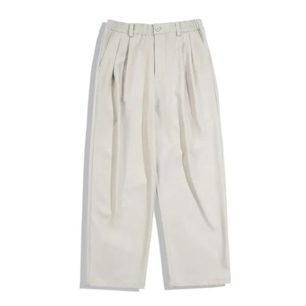 CleanFit Unisex Loose Baggy Pants Double Pleated Wide Leg Casual Suit Mid-Waist Flat Front Floor-Length Straight Pattern - Image 6