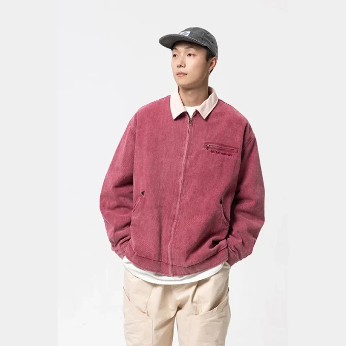 Denim Jacket Spring Men's Jacket Retro Vintage Style American Japanese Washed Distressed Workwear Lapel Trendy Vintage Look