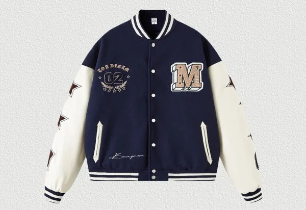 Plus Size Men's Versity College Jackets Blank Varsity Jackets Varsity Jacket for Men - Image 2