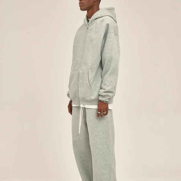 New Product Hot Sale Cropped Hoodie and Cozy Sweatpants Suit Heavyweight Oversized Plain Thick Boxy Hoodie Set