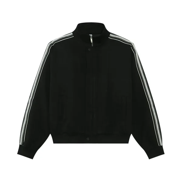 Men's Fashion New Casual Pants Zipper Jacket Side Stripe Color-Block Design Stand Collar Loose Fit Track Suit for Men - Image 6