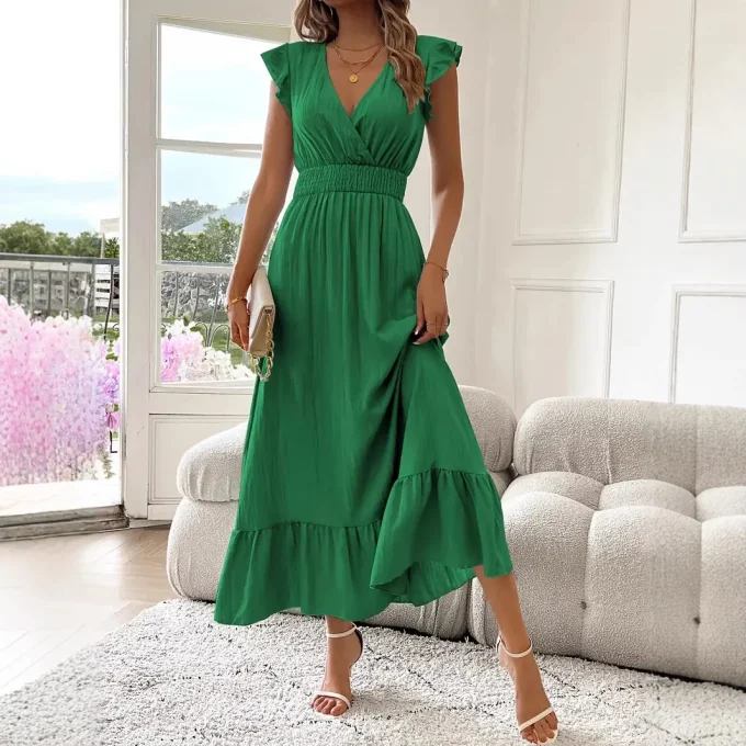 2025 Summer New Fashion Women's Casual Dress with Short Sleeves