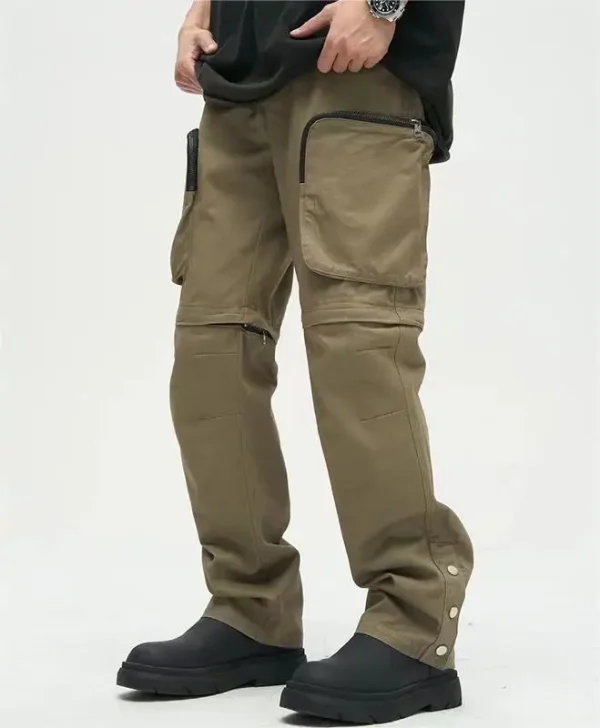 Detachable Legs With Zippers Men's Loose Cargo Pants