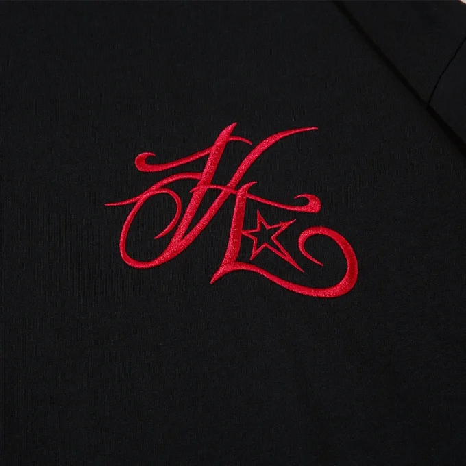 Trendy Men's Short Sleeved T-Shirt Art Letter Pattern Embroidery Ins Style Loose Casual O-Neck T-Shirt - Image 6