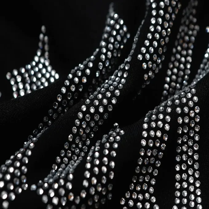 Heavy Weight Street Wear Letters Hot Drilling Men's Hoodies