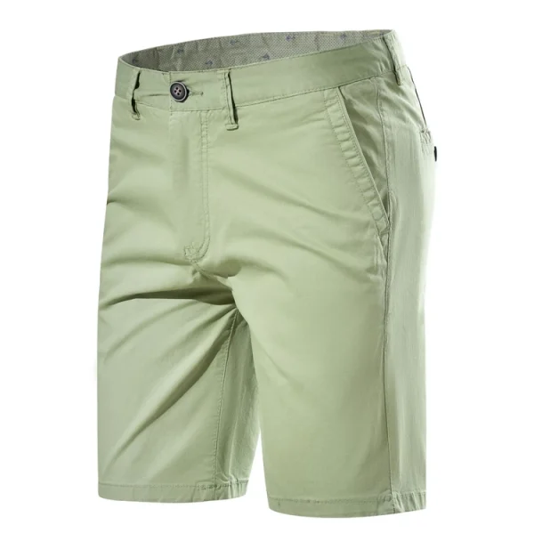 Quality Stretch Cotton Summer Style Washed Men's Chino Shorts - Image 3