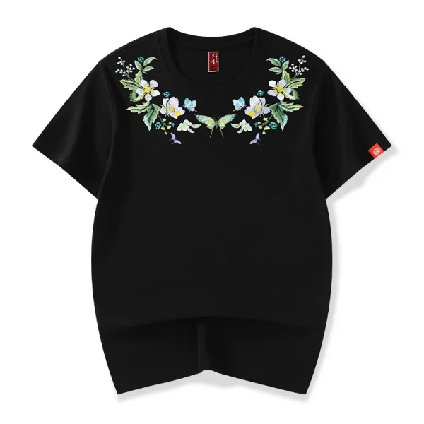 Style Streetwear Shirt Pattern Bulk Breathable Design Embroidery for Man Summer Short Sleeve Casual