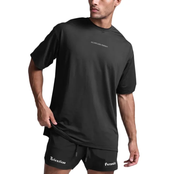 New Design  Knitted Breathable Summer Fashion Causal Oversized T-shirt for Man